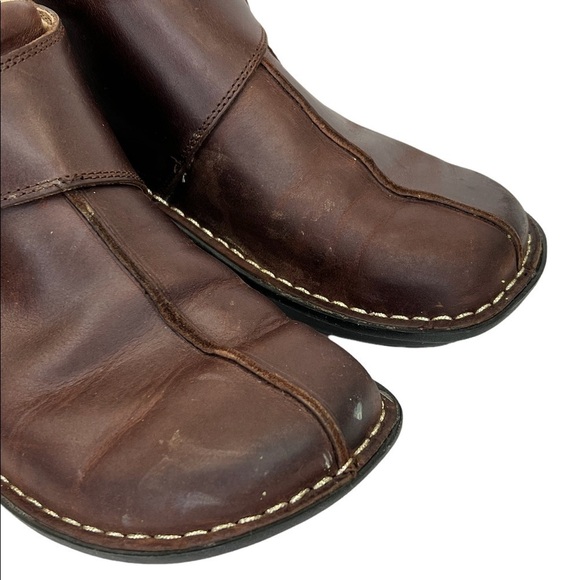 Alegria Caiti Gravy Pull Up Brown Leather Ankle Boots - Picture 8 of 16